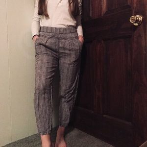 Anthropologie HEI HEI striped Lenin joggers xxs